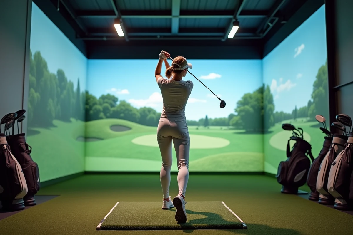 Jeune femme en swing dans un centre d