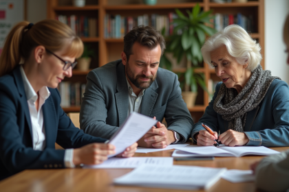 Groupe de personnes discutant de droits fondamentaux dans un centre communautaire