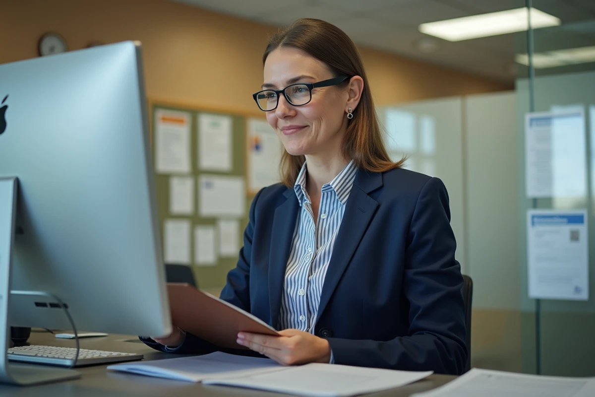 Secretaire à la reception d